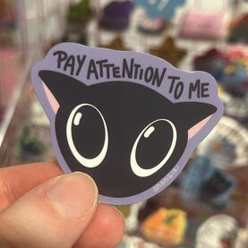 Attention Cat Sticker